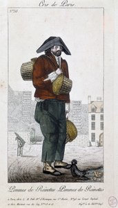 Äppelhandlare - i "" Cris de Paris", deb. 1800-talet av Unknown artist