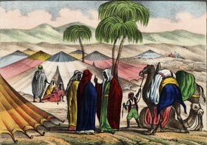 Arabisk husvagn i Algeriet av Unknown artist