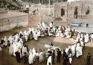 Arabiska jonglörer i Alger. Photochrome v. 1895. av Unknown artist