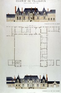 Arkitektur av Château de Villesavin, turné i Sologne, Loir et Cher (41) av Unknown artist