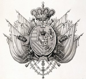 Arms of Tuscany, tidigt 1800-tal. Leopold av Toscana. av Unknown artist