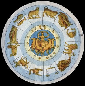 Astrologiskt tecken - gravyr från "" Seder och traditioner för alla folk i universum. Det vill säga historien om regeringen, om lagarna, om milisen, om religionen för alla nationer från de mest avlägsna tiderna till våra dagar "1856 av Unknown artist