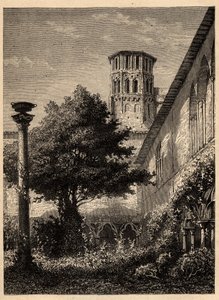 Augustinerklostret (Toulouse) - Le cloitre des Augustins à Toulouse - gravyr i "" PATRIE" - PINTUREQUIREQUE BESKRIVNING AV FRANKRIKE I 6 VOLYER AV LUCIEN HUARD - slutet av 1800-talet av Unknown artist
