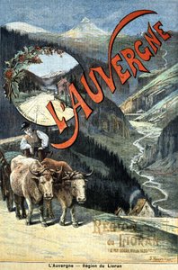 Auvergne-bergen, Lioran-regionen, turismreklam, sent 1800-tal av Unknown artist