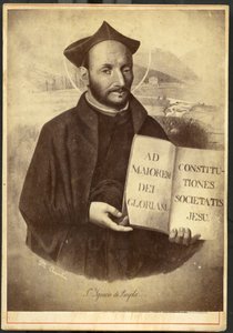 Azpeitia: Målat porträtt av den helige Ignatius av Loyola, grundare av Society of Jesus and the Jesuites av Unknown artist