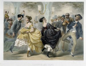 Bal på Closerie des Lilas, cirka 1860 av Unknown artist