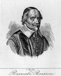 Barnabé Brisson, fransk magistrat 1530-1591 av Unknown artist