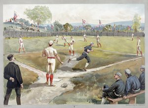 Baseball match av Unknown artist