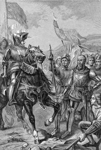 Slaget vid Cocherel (idag Houlbec-Cocherel, nära Evreux), 16 maj av Unknown artist
