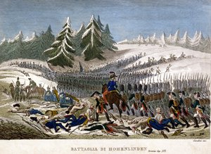 Slaget vid Hohenlinden den 3 december av Unknown artist