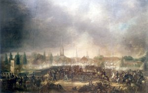 Slaget vid Leipzig (Battle of Nations), 16-19 oktober av Unknown artist