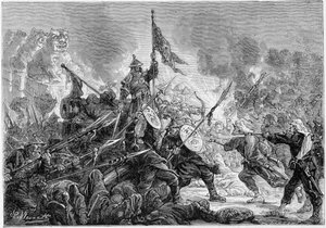 Slaget vid Palikao: Manchu-arméns nederlag inför den fransk-brittiska expeditionsstyrkan, 1860-09-21 - av Unknown artist