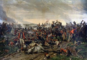 Slaget vid Waterloo den 18 juni av Unknown artist