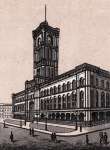 Berlin, Tyskland: utsikt över rådhuset. i "" Världen illustrerar 168 vyer"" Odaterat (slutet av 1800-talet) av Unknown artist