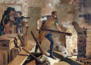 Bernard Palissy (1510-1589), keramiker, fransman som arbetar med sammansmältningen av sina emaljer. av Unknown artist