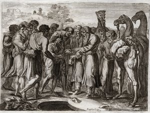 Bibeln från Royaumont, Gamla testamentet: Josef såldes av sina bröder. av Unknown artist
