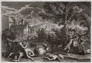 Bibeln från Royaumont, Gamla testamentet: Egyptens tio sår. Illustration av 1811. av Unknown artist