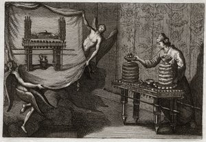 Bible of Royaumont, Gamla testamentet: Tabellen med förslagsbröden i tabernaklet. Illustration från 1811. av Unknown artist