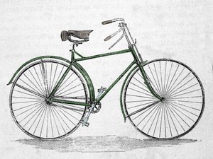 Cykelmodell med ram. av Unknown artist