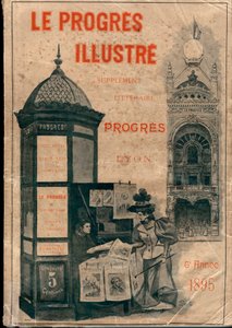Bindning av "Le Progres illustré"" litterärt tillägg till Lyons framsteg 1895 (Morris Column) av Unknown artist