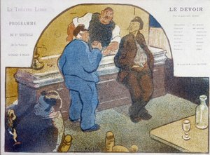 Café de Paris: zink - ritning, sent 1800-tal, Carnavalet. av Unknown artist