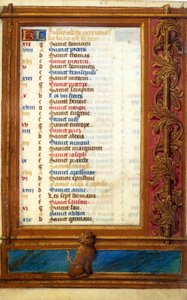 Juli månads kalender med lejonets tecken - medeltidens miniatyr: Begär tillstånd från kommunalbiblioteket i Toulouse (tel: 05 62 27 66 66) av Unknown artist