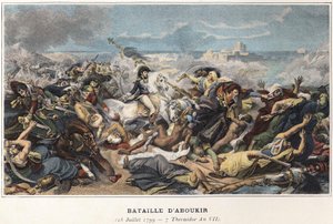 Kampanj (expedition) i Egypten (1798-1801): Joachim Murat (1767-1815) under slaget vid Aboukir, 25 juli av Unknown artist