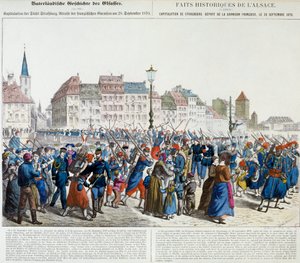 Kapitulation av Strasbourg och avgång från den franska garnisonen, 28 september 1870 av Unknown artist