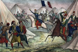 Fångst av Smalla av Abd-el-Kader i Algeriet den 16 maj 1843 av hertigen av Aumale. I "" Storia d