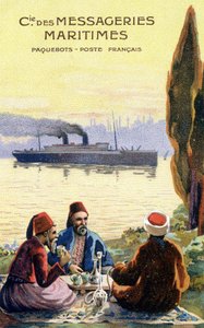Kartong från det franska rederiet över hela världen. av Unknown artist