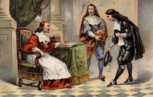Kardinal Julius Mazarin (1602-1661) tog emot Johannes döparen Colbert (1619-1683). av Unknown artist