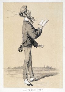 Tecknad film av en engelsk turist omkring 1866. av Unknown artist