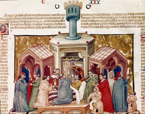 Ceremoni av viatica ger en döende (miniatyr av Unknown artist