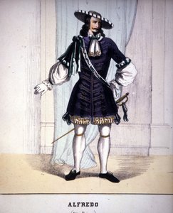 Karaktär av Alfredo Germont i "La Traviata" "av Giuseppe Verdi. av Unknown artist