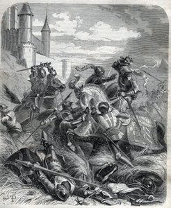 Karl III, känd som Karl av Duras (Durazzo) kung av Neapel gick in i Neapel, med hjälp av folket, den 16 juli av Unknown artist