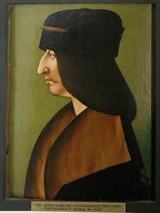Karl VIII av Frankrike (målning på trä) av Unknown Artist