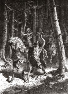 Charles VI (i sin galenskap) i skogen i Le Mans - i "" L