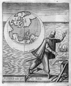 Christopher Columbus (Cristoforo Colombo) - I "New Tipus After the Voyage of the New World" av Philoponus Honorius av Unknown artist