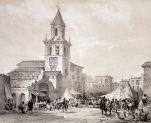 Kyrkan Feria i Sevilla, "" Konstnärliga och monumentala Spanien med berömda platser och monument i Spanien"" av Don Genaro Perez de Villa av Unknown artist