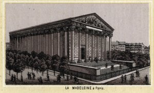 Kyrkan Madeleine i Paris. av Unknown artist