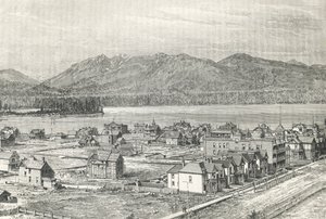 Staden Vancouver, gravyr, Kanada av Unknown artist