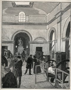 Myntverkstad på Monnaie de Paris. Gravyr från 1885 i "" Les arts et professions illustrés"" av Adolphe BITARD. av Unknown artist