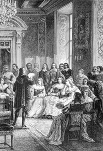 Corneille läser sin tragedi om Polyeucte på Hotel de Rambouillet - i "Histoire de France från de mest avlägsna tiderna till 1789" av M. Guizot av Unknown artist