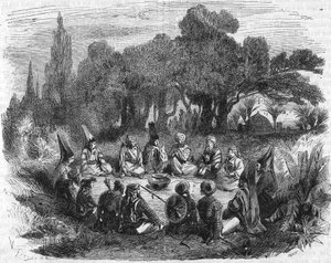 Konciliet hölls av janitsjarhövdingarna i Konstantinopel omkring 1400. av Unknown artist