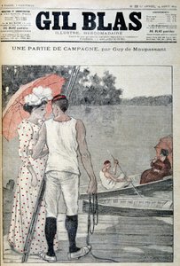 Omslag till "" Gil Blas"" som illustrerar "" A part of the Campaign""" av Guy de Maupassant. 14/08/1892. av Unknown artist