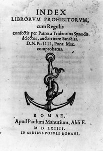 Omslag till ""Index of Forbidden Books"", Rom av Unknown artist