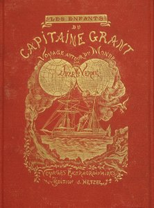 Omslag till Jules Vernes bok "The Children of Captain Grant", red. Hetzel av Unknown artist