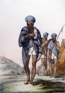 Kultur, civilisation och indiskt samhälle: Porträtt av en sikh, Indiens religion. av Unknown artist
