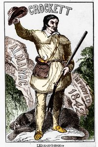 David Crockett (1786-1836), amerikansk pionjär - Almanacka av Unknown artist
