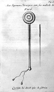 De Acupunctura av W.Ten Rhijn. London 1683. Första västerländska text som handlar om akupunktur. av Unknown artist